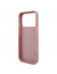 Guess iPhone 18 Pro Hülle Case Fixed Glitter 4G Metal Logo Pink