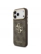 Guess iPhone 18 Pro Max Case 4G Metal Logo + Frame Brown