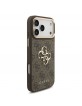 Guess iPhone 18 Pro Max Case 4G Metal Logo + Frame Brown