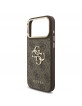 Guess iPhone 18 Pro Max Case 4G Metal Logo + Frame Brown