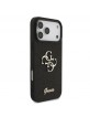 Guess iPhone 18 Pro Max Hülle Case Fixed Glitter 4G Metal Logo Schwarz