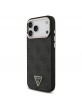 Guess iPhone 18 Pro Max Hülle Case 4G Strass Triangle Frame Metal MagSafe Schwarz