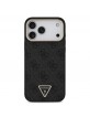 Guess iPhone 18 Pro Max Hülle Case 4G Strass Triangle Frame Metal MagSafe Schwarz