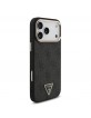 Guess iPhone 18 Pro Max Hülle Case 4G Strass Triangle Frame Metal MagSafe Schwarz
