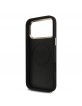 Guess iPhone 18 Pro Max Hülle Case 4G Strass Triangle Frame Metal MagSafe Schwarz