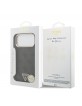 Guess iPhone 18 Pro Max Hülle Case 4G Strass Triangle Frame Metal MagSafe Schwarz