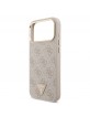 Guess iPhone 18 Pro Max Hülle Case 4G Strass Triangle Frame Metal MagSafe Rosa