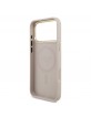 Guess iPhone 18 Pro Max Hülle Case 4G Strass Triangle Frame Metal MagSafe Rosa