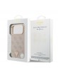 Guess iPhone 18 Pro Max Hülle Case 4G Strass Triangle Frame Metal MagSafe Rosa