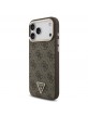 Guess iPhone 18 Pro Max Hülle Case 4G Strass Triangle Frame Metal MagSafe Braun