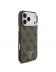 Guess iPhone 18 Pro Max Hülle Case 4G Strass Triangle Frame Metal MagSafe Braun