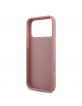 Guess iPhone 18 Pro Max Hülle Case Fixed Glitter 4G Metal Logo Pink