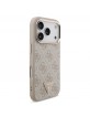 Guess iPhone 18 Pro Hülle Case 4G Strass Triangle Frame Metal MagSafe Rosa