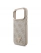 Guess iPhone 18 Pro Hülle Case 4G Strass Triangle Frame Metal MagSafe Rosa