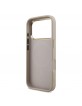 Guess iPhone 18 Pro Hülle Case 4G Strass Triangle Frame Metal MagSafe Rosa