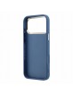 Guess iPhone 18 Pro Hülle Case 4G Frame Metal Resin Big Logo Blau