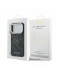 Guess iPhone 18 Pro Case 4G Frame Metal Resin Big Logo Black
