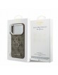 Guess iPhone 18 Pro Case 4G Frame Metal Resin Big Logo Brown