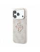 Guess iPhone 18 Pro Max Hülle Case 4G Frame Metal Resin Big Logo Rosa
