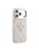 Guess iPhone 18 Pro Max Hülle Case 4G Frame Metal Resin Big Logo Rosa
