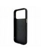 Guess iPhone 18 Pro Hülle Case 4G Metal Frame Embossed MagSafe Schwarz