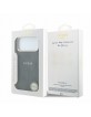Guess iPhone 18 Pro Hülle Case 4G Metal Frame Embossed MagSafe Schwarz