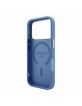 Guess iPhone 18 Pro Max Hülle Case 4G Metal Frame Embossed MagSafe Blau