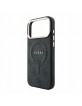 Guess iPhone 18 Pro Max Hülle Case 4G Metal Frame Embossed MagSafe Schwarz