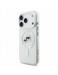Karl Lagerfeld iPhone 18 Pro Hülle Case K&CH Metal Frame MagSafe Weiß