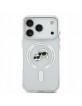 Karl Lagerfeld iPhone 18 Pro Hülle Case K&CH Metal Frame MagSafe Weiß