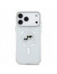 Karl Lagerfeld iPhone 18 Pro Max Hülle Case K&CH Metal Frame MagSafe Weiß