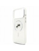 Karl Lagerfeld iPhone 18 Pro Max Hülle Case K&CH Metal Frame MagSafe Weiß