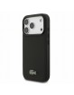 Lacoste iPhone 18 Pro Case Iconic Petit Pique Metal Logo MagSafe Black