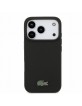 Lacoste iPhone 18 Pro Case Iconic Petit Pique Metal Logo MagSafe Black