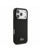 Lacoste iPhone 18 Pro Case Iconic Petit Pique Metal Logo MagSafe Black