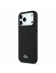 Lacoste iPhone 18 Pro Max Case Iconic Petit Pique Metal Logo MagSafe Black