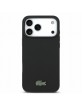 Lacoste iPhone 18 Pro Max Case Iconic Petit Pique Metal Logo MagSafe Black
