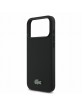 Lacoste iPhone 18 Pro Max Case Iconic Petit Pique Metal Logo MagSafe Black