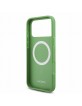 Lacoste iPhone 18 Pro Max Case Iconic Petit Pique Metal Logo MagSafe Green