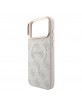 Guess iPhone 18 Pro Hülle Case 4G Metal Frame Embossed MagSafe Rosa