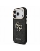 Guess iPhone 18 Pro Hülle Case 4G Metal Frame Armband Schwarz