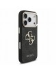 Guess iPhone 18 Pro Hülle Case 4G Metal Frame Armband Schwarz