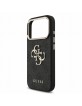 Guess iPhone 18 Pro Hülle Case 4G Metal Frame Armband Schwarz
