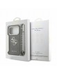 Guess iPhone 18 Pro Hülle Case 4G Metal Frame Armband Schwarz