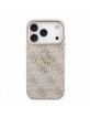 Guess iPhone 18 Pro Hülle Case 4G Metal Frame Armband Rosa