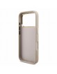 Guess iPhone 18 Pro Hülle Case 4G Metal Frame Armband Rosa