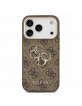 Guess iPhone 18 Pro Hülle Case 4G Metal Frame Armband Braun