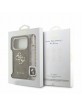 Guess iPhone 18 Pro Hülle Case 4G Metal Frame Armband Braun