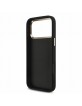Guess iPhone 18 Pro Max Hülle Case 4G Metal Frame Armband Schwarz
