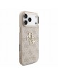 Guess iPhone 18 Pro Max Hülle Case 4G Metal Frame Armband Rosa